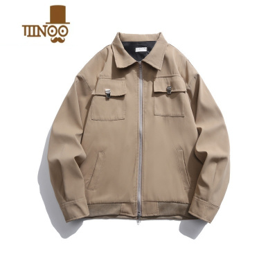 YANXU日系复古外套男装港风宽松休闲百搭感短款工装飞行员夹克
