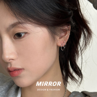 999纯银简约耳圈女耳环耳饰小众气质学生礼物简约创意ins风送女朋友老婆情人节七夕生日礼物