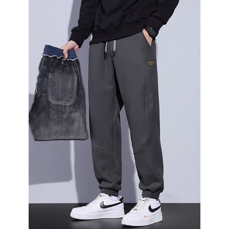 常规青年男士卫裤潮牌简约束脚裤男生松紧腰宽松百搭运动休闲裤男