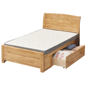 广亿隆储物高箱床带垫(1.2*2米床*1张带床垫*1张)