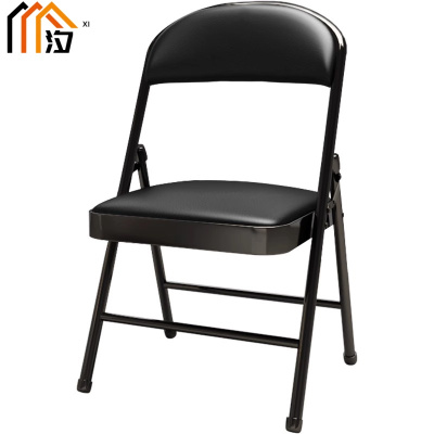 汐折叠椅皮面把