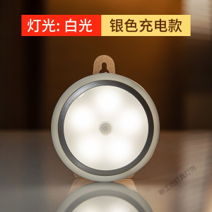 苏宁放心购 人体自动感应小夜灯可充电式卧室床头声控家用卫生间专用卧室台灯