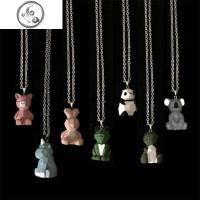 土酷蹦迪网红潮ins卡通恐龙熊猫几何项链情侣闺蜜简约百搭毛衣女 JiMi