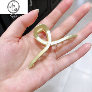 JiMi韩国抓夹头饰简约少女金属哑光大号中号发抓后脑勺盘发鲨鱼夹发饰