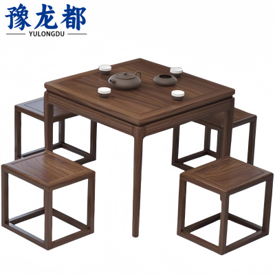 豫龙都 茶桌 一桌四凳套