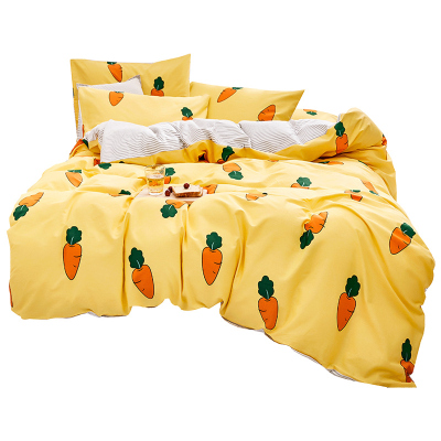 美帮汇床单三件套少女 风全棉全棉一米二单人床上被套四件套