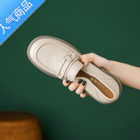 SUNTEK2023夏季新款黑色单鞋女小皮鞋女鞋子大码软底百搭英伦乐福鞋