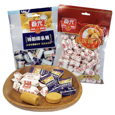 春光椰子糖传统特浓椰子糖250g袋装喜糖糖果零食海南特产