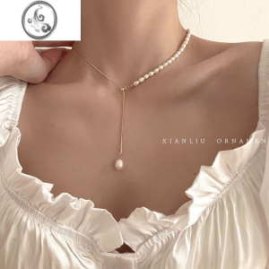JiMi淡水珍珠珠项链女设计高级感轻奢小众珍珠锁骨链ins时尚颈链 淡水珍珠项链女