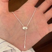纯银豆豆抽拉项链女款2025新款长款卫衣链轻奢小众锁骨链颈链送女朋友老婆情人节七夕生日礼物