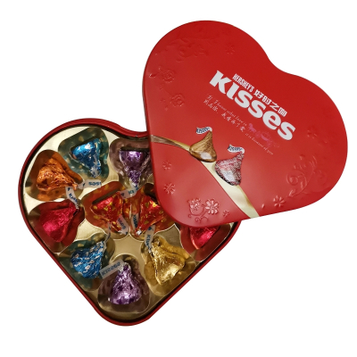 Hershey's/好时巧克力好时12粒心形礼盒铁盒装 喜糖成品共享美好时刻(不含礼袋)