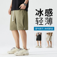 夏季短裤男款休闲冰丝轻薄五分裤潮流外穿健身运动大裤衩时尚百搭