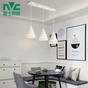 雷士照明三头餐吊灯现代简约创意个性饭厅灯北欧极简风中山灯具