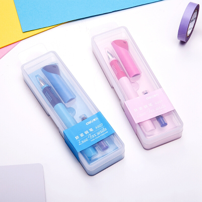 得力(deli）A907学生矫姿钢笔学生用水笔正姿书写书法练字小学生正品硬笔字笔儿童可替换墨水墨囊钢笔