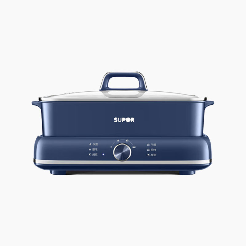 苏泊尔(SUPOR)H3724FKX71Y电火锅家用鸳鸯不沾电热锅大火力多用途锅电煮锅多功能料理锅 6L分体易清洁