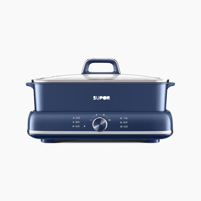 苏泊尔(SUPOR)H3724FKX71Y电火锅家用鸳鸯不沾电热锅大火力多用途锅电煮锅多功能料理锅 6L分体易清洁