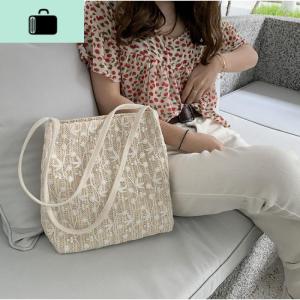 包包女包2020新款仙女蕾丝包百搭大容量水桶包手提编织单肩购物袋NEW LAKE女士单肩包