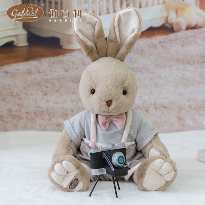 伽百利Gabriel背带裤兔子毛绒玩具欧式正版玩偶兔兔公仔安抚节日生日礼物女生抱枕摆件W1990 大宾利  Big Bingley 50cm