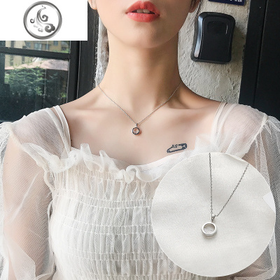 网红ins项链女潮网红小众设计锁骨链冷淡风韩版简约个性颈链吊坠 JiMi