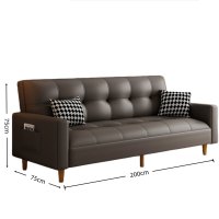 苏宁 质凡 沙发小户型卧室双人布艺沙发床折叠两用休闲沙发2m