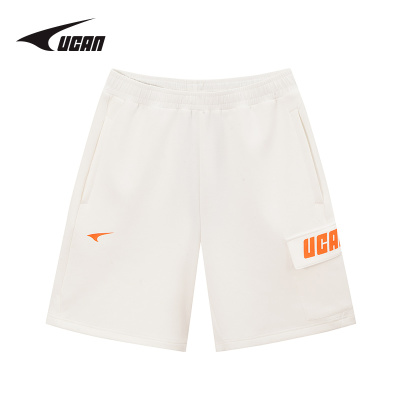 锐克UCAN2021年春夏新款男士成人都市机能系列潮流韩版旅游跑步休闲时尚运动简约百搭通勤宽松舒适透气针织五分裤