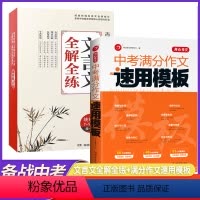 文言文全解+中考满分作文模板 [正版]2023版中考满分作文速用模板初中生作文素材大全高分范文精选中学生2022全国中考