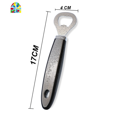 不锈钢加厚耐摔啤酒开瓶器创意啤酒开啤酒瓶起子硅胶手柄居家用品 FENGHOU
