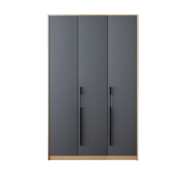 慧采云 木质更衣柜简约北欧三门衣柜员工储物柜卧室衣帽柜出租公寓板式组装简易衣柜