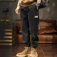 美式复古工装裤男士春秋季新款宽松束脚潮牌男休闲