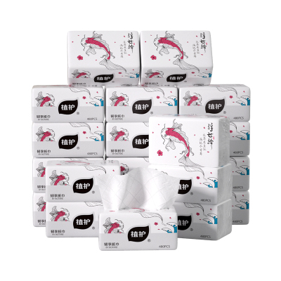 植护韧享厚纸巾·浮世绘锦鲤纸面巾140mm*175mm/6层 80抽*20包