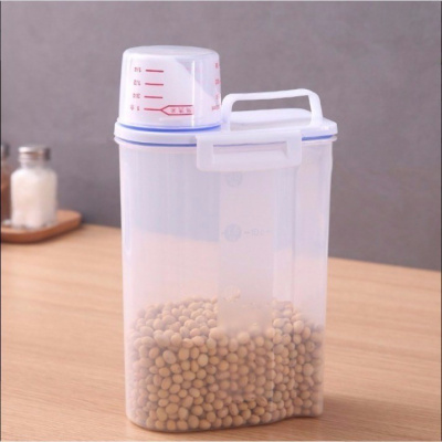 家用装米桶防虫防潮储米箱米面粉五谷杂粮密封罐厨房收纳米桶米缸 敬平 (1个装2kg米桶)加量杯米箱/桶/缸