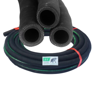 象头8层布面黑胶管 橡胶夹布胶管 1寸 25mm 17米 1束/捆