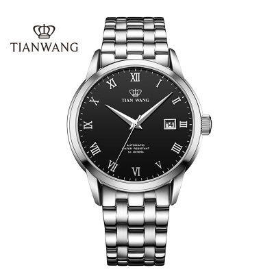 天王表手表男表昆仑系列休闲商务钢带男表正品防水机械表时尚潮流男士手表5917