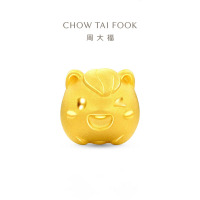 周大福马年生肖系列 小马头足金黄金吊坠转运珠送礼物 EOR1454