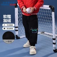 [新品5折价:79元]铅笔俱乐部童装2025年冬装新款男小童长裤儿童加绒加厚裤子宝宝运动裤