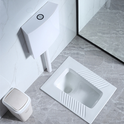 邦可臣陶瓷蹲便器防臭大便器公共卫生间蹲坑式冲水箱整套装便盆厕所蹲