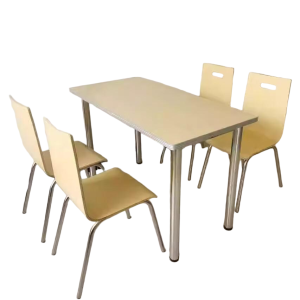 宏七家具食堂餐桌学校员工饭店现代简约不锈钢桌椅组合1200*600*750mm(±5mm)
