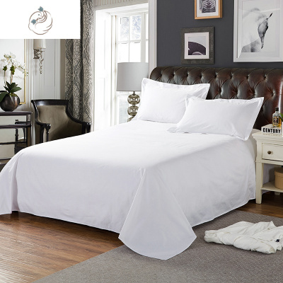 白色床单单件棉白色被单全棉宾馆院单双人床上用品酒店专用舒适主义