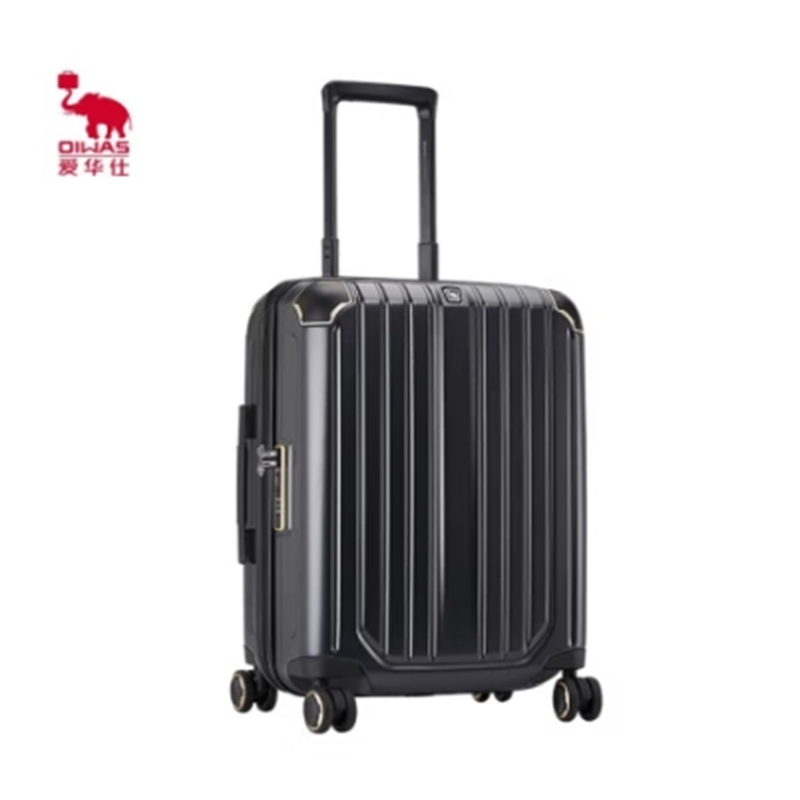 爱华仕OIWAS 拉杆箱 PC材质飞机轮拉杆箱 双层防爆拉链 护角硬箱OCX6367-24 黑色/个