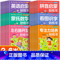 [全48册]幼小衔接入学启蒙贴纸书 [正版]幼小衔接入学启蒙贴纸书全套48册 全脑逻辑思维游戏训练 幼儿园书籍 宝宝贴贴