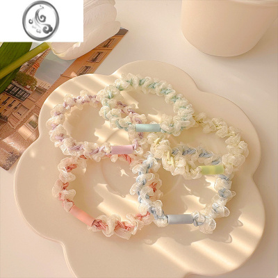 JiMi简约网纱皮筋女夏季扎头高颜值高弹力耐用头绳扎发不伤发发绳头饰