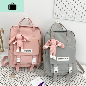 韩版中小学生补课书包女童可爱手提背包轻便中大童旅游尼龙双肩包NEW LAKE