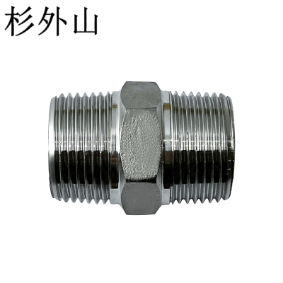 杉外山 304不锈钢六角外丝 直接接头 个