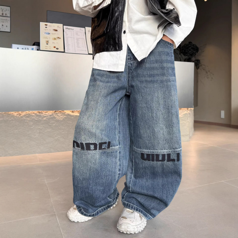 儿童装男童春秋款牛仔裤子2026新款中大童男孩春装休闲春季长裤潮