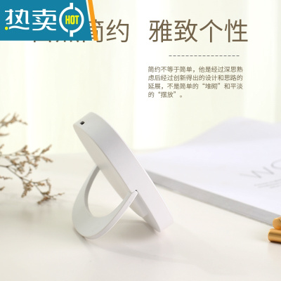 敬平迷你手持发光化妆镜随身便携桌面可立小镜子女小号带灯折叠补妆镜 [珍珠白 不发光无灯版] 限量便携式用镜