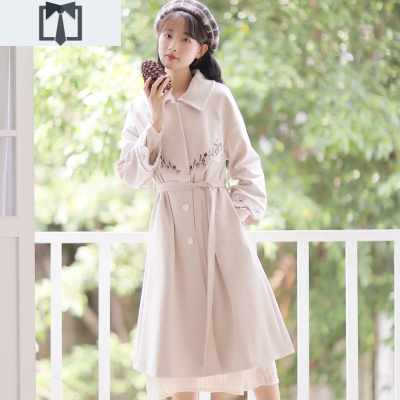 SUNTEK春季女装2020年新款今年流行风衣中长款小个子气质大衣外套女秋冬风衣