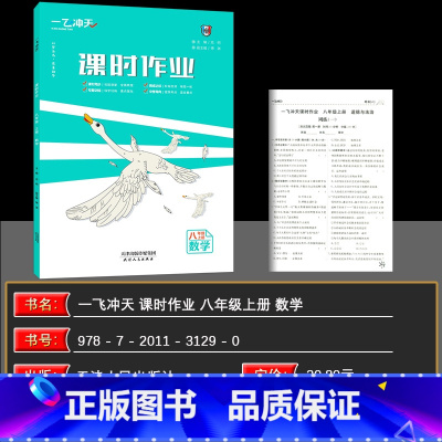数学 八年级/初中二年级 [正版]2024秋 一飞冲天课时作业八年级数学上册 人教版 数学8年级上同步训练 初中同步课时
