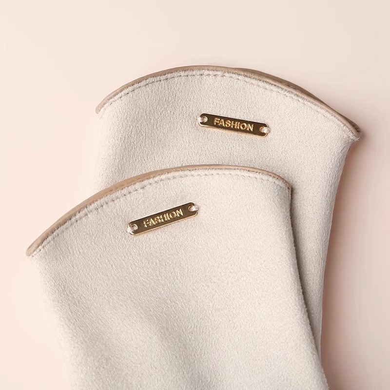 手套女冬季2023新款麂皮绒保暖加绒骑车防风防寒秋冬触屏骑行手套