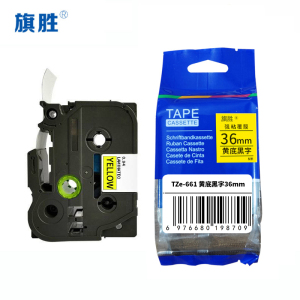 旗胜 色带36mm 黄底黑字 TZe-661个