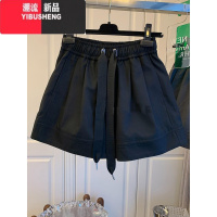 YIBUSHENG梨形身材休闲西装短裤女季新款大码胖mm高腰遮肚a字阔腿五分裤